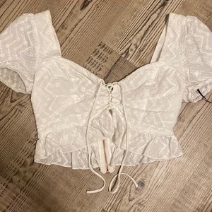 Forever 21 white crop top